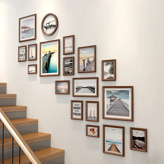 Ensemble de Cadres Muraux en Bois