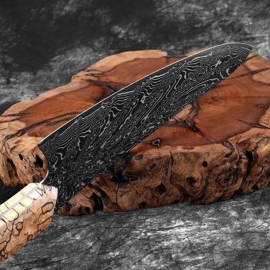 Couteau de Cuisine en Acier Damas