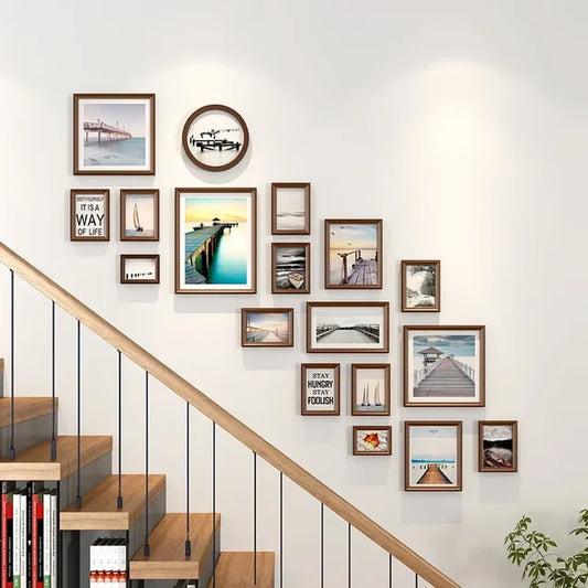 Ensemble de Cadres Muraux en Bois