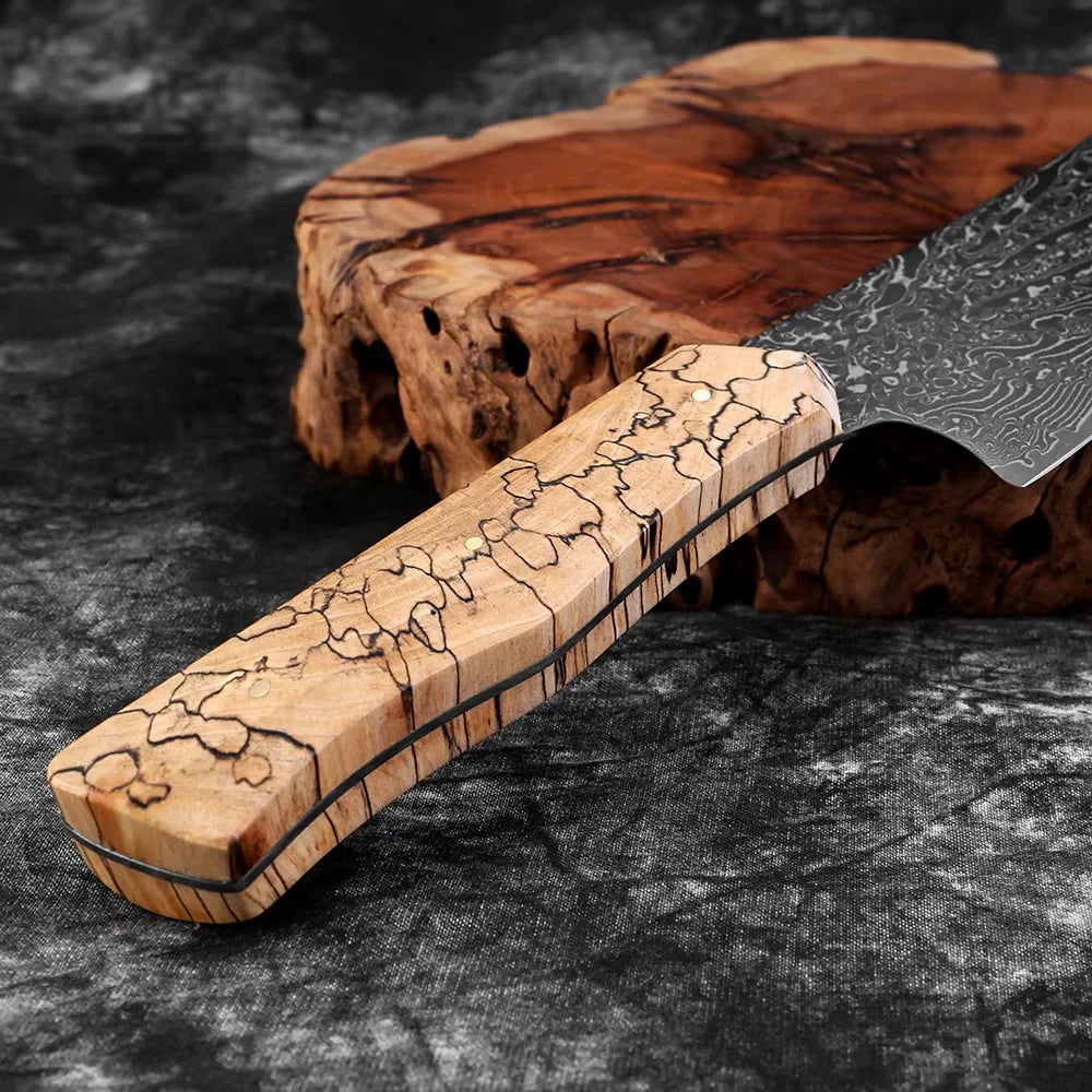 Couteau de Cuisine en Acier Damas