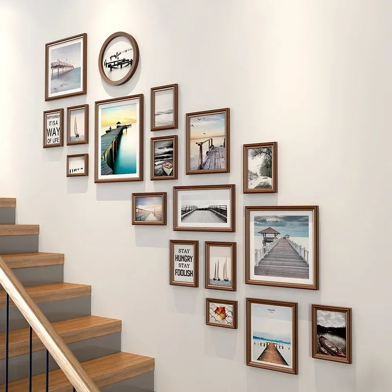 Ensemble de Cadres Muraux en Bois