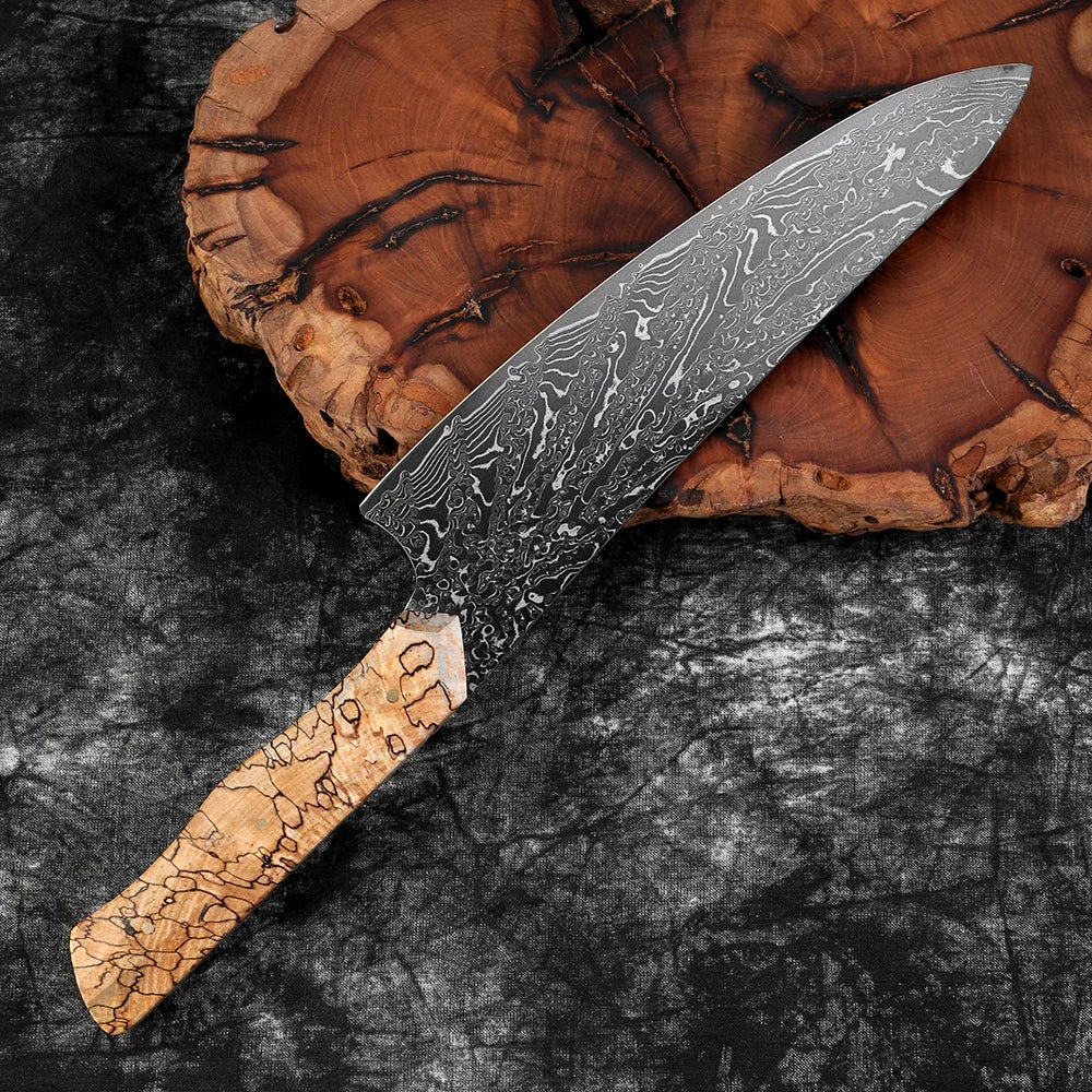 Couteau de Cuisine en Acier Damas